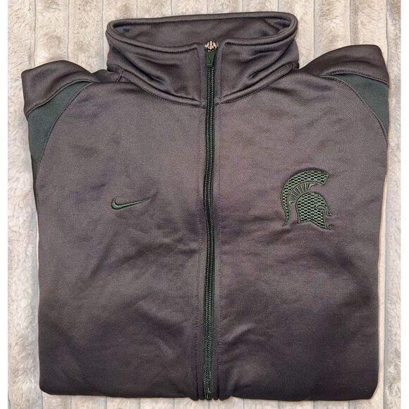 Nike Dri Fit Michigan State Jacket Full Zip‎ Long Sleeve Sz Small EUC - Picture 1 of 9